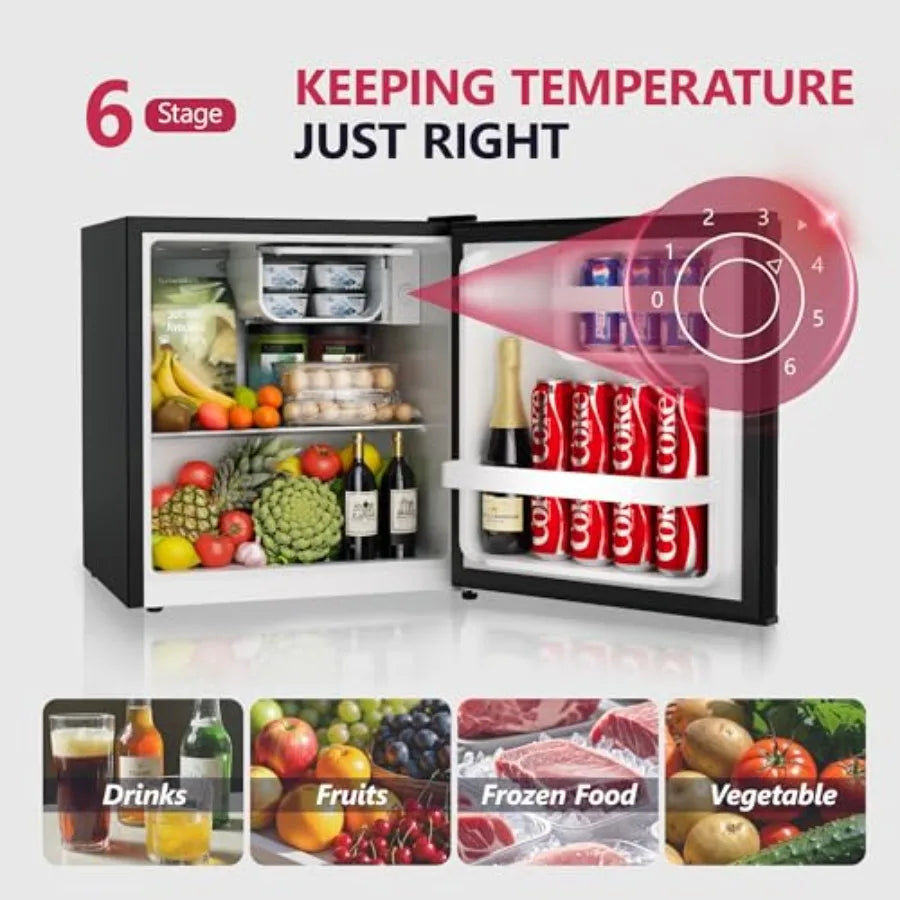 Mini Refrigerator with Freezer – 1.7 Cu.Ft (Reversible Door)