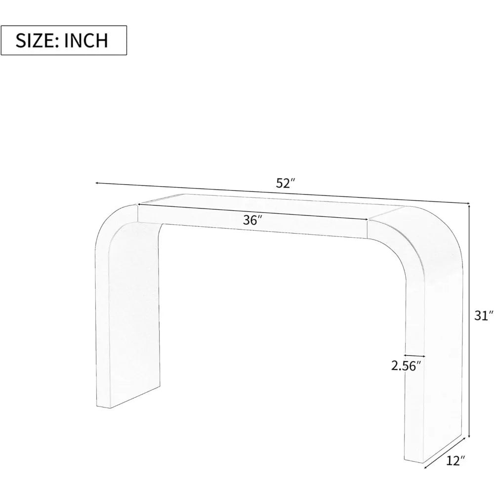 52 Curved Console Table for Entryway Modern Arched Console Tables Entry Way Table Narrow Foyer Table Behind Couch for Corridor L
