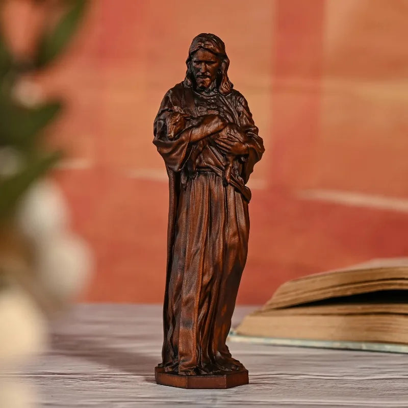 Creative Jesus Statue Wood Carving  Home Decoration Gift