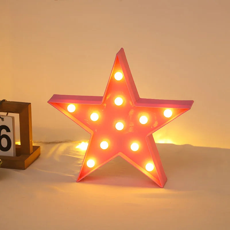 3D Rainbow LED Night Lights Cartoon Star Unicorn Flamingo Cloud LED Table Lamp For Kids Bedroom Decor New Year Gift Lighting