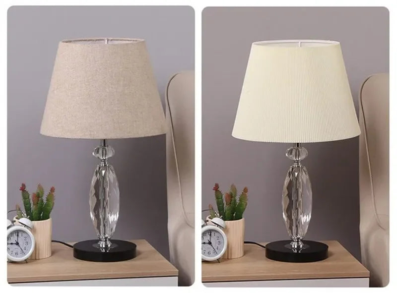 Nordic Modern Crystal Table Lamp LED Luxury Living Room Bedroom Study Villa Hotel Home Decoration Light