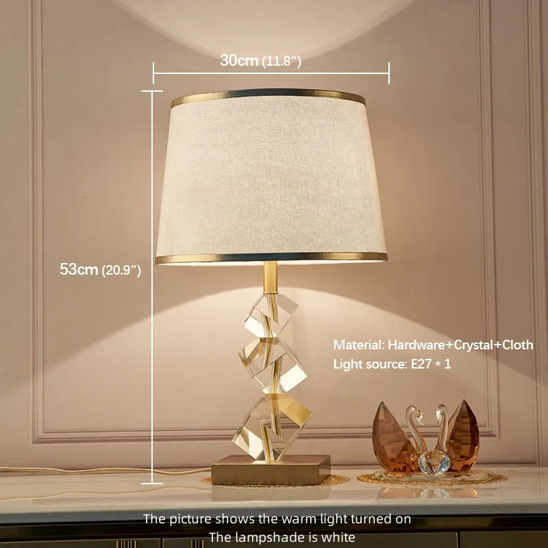 Modern Crystal LED Table Lamp Simple Luxurious Creative for Home Decor Living Room Bedroom Bedside Decorative Table Lighting