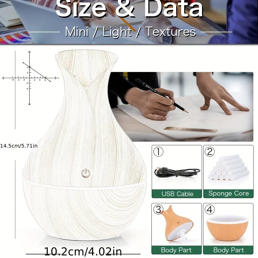 130ML Ultrasonic Air Home Humidifier Mini Mist Maker Aroma Diffuser USB Aroma Essential Oil Diffuser For home office