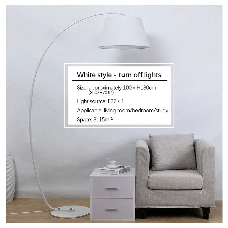 OULALA Nordic  Fishing Floor Lamp Modern Family Beside The Sofa LED Decorative Standing Light