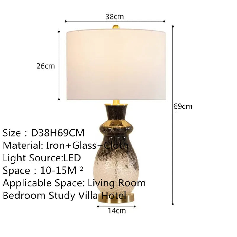 Contemporary Luxury Table Lamp LED Personality Creativity Living Room Bedroom Study Villa Hotel Bedside Household Desk Light