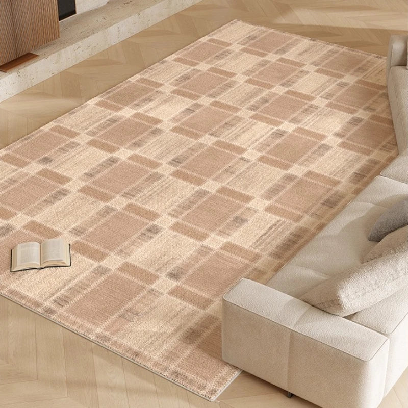 Retro Style Lounge Floor Mat Fluffy Soft Bedroom Decor Washable Carpet Light Luxury Carpets for Living Room Home Thick Plush Rug