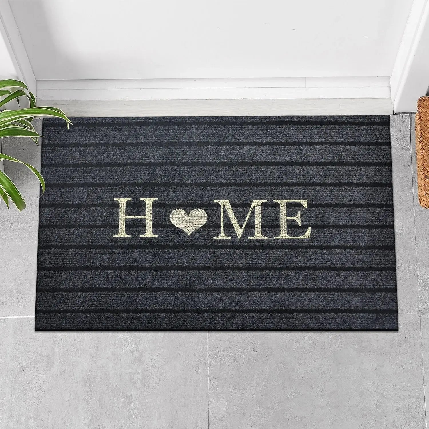 VIKAMA High-Quality Minimalist Alphabet Doormat Non-Slip Rug, Suitable for Kitchens, Bathrooms, and Entrances