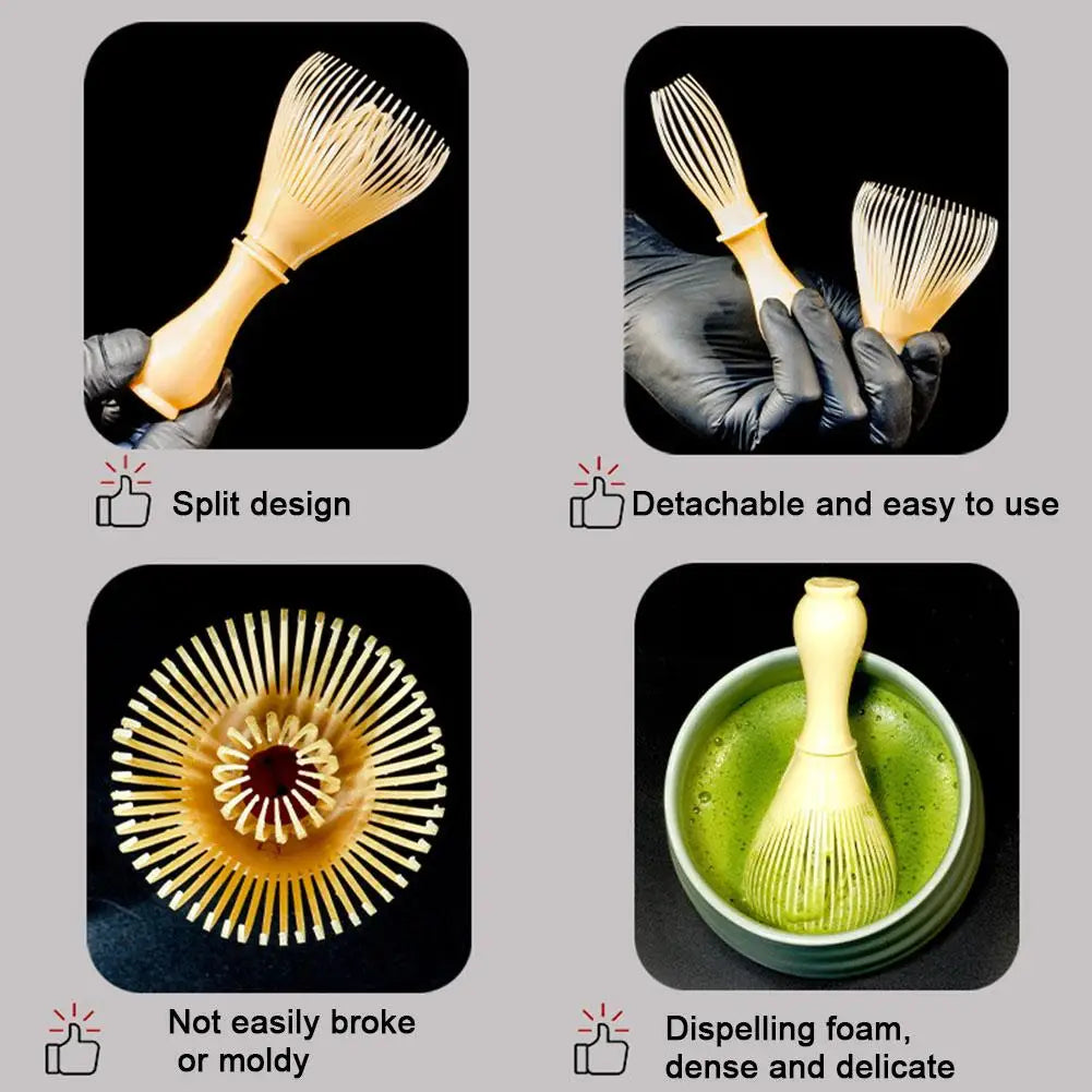 Traditional Matcha Whisk Reusable Resin Matcha Whisk Chasen Dishwasher Safe Matcha Stirrer Matcha Green Tea Powder Preparation