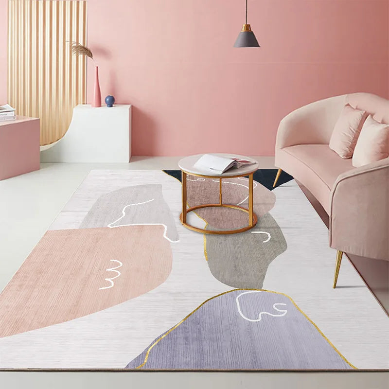 Nordic Light Luxury Living Room Rugs Sofa Coffee Tables Carpets Modern Simplicity Style Bedroom Carpet Home Cloakroom Lounge Rug
