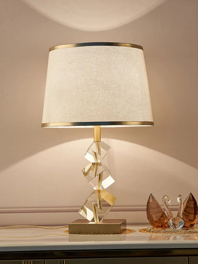 Modern Crystal LED Table Lamp Simple Luxurious Creative for Home Decor Living Room Bedroom Bedside Decorative Table Lighting