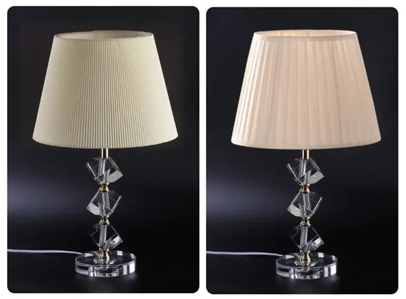 Nordic Modern Crystal Table Lamp LED Luxury Living Room Bedroom Study Villa Hotel Home Decoration Light