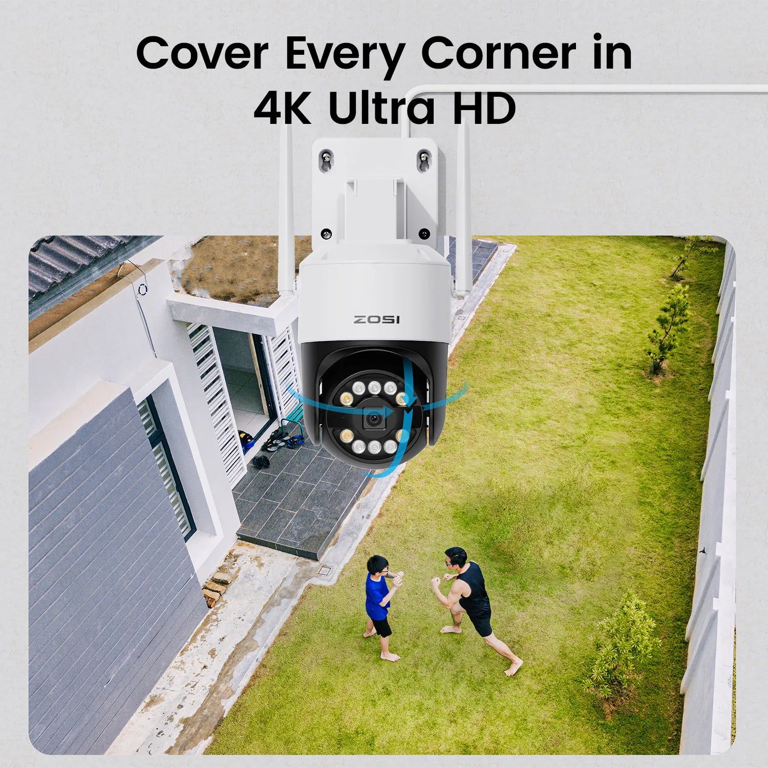 Modern Geometric Pillow Covers – Blue Abstract Boho (4-Piece Set, 18×18 in)