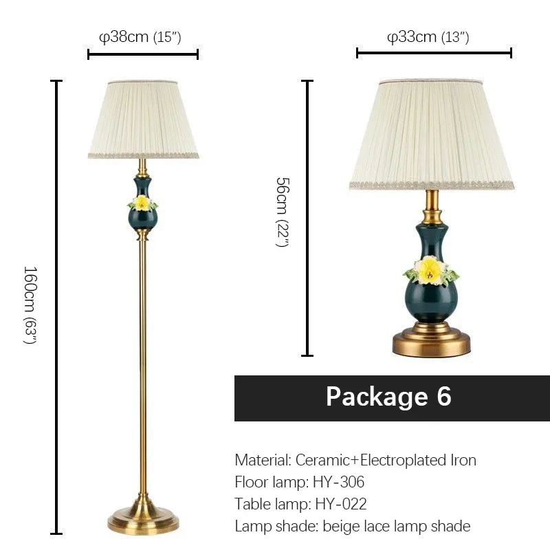 GISELLE Modern Ceramics Floor Lamps Standing LED Creative American Luxury Fashion Table Light For Home Living Room Bedroom