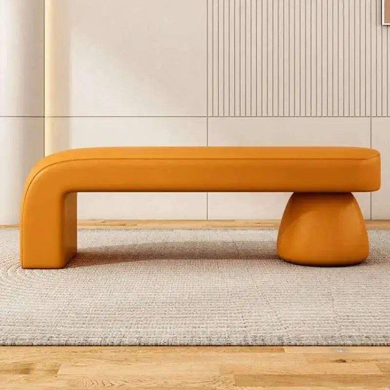 Nordic Shoe Changing Stool – Bedroom End-of-Bed Ottoman Bench