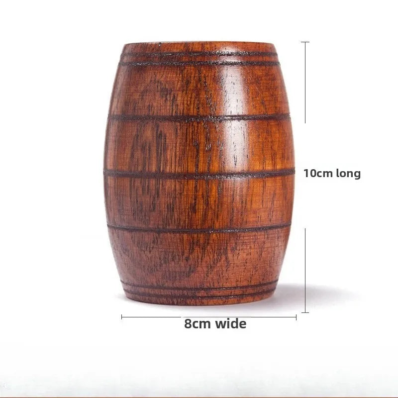 Elegant Solid Wood Teacup – New Chinese Style Anti-Scalding Water Cup