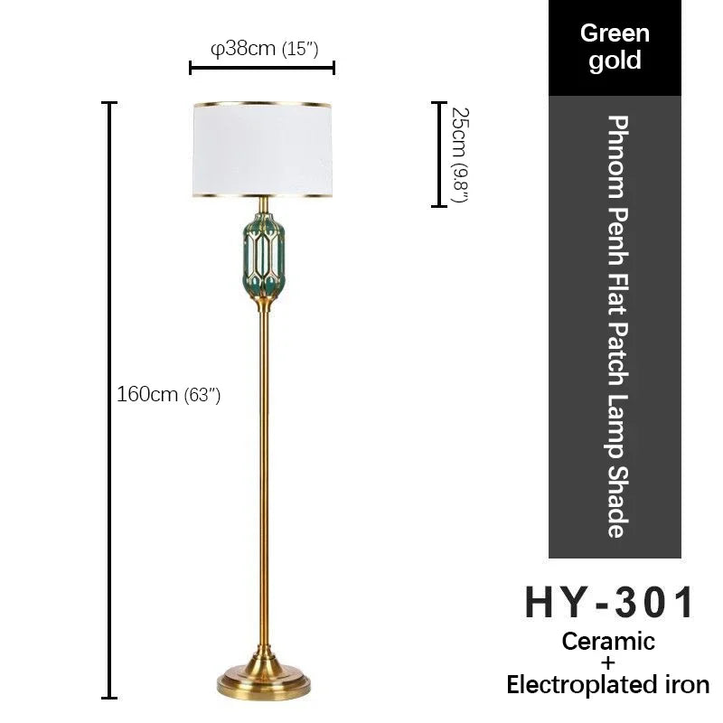 GISELLE Modern Ceramics Floor Lamps Standing LED Creative American Luxury Fashion Table Light For Home Living Room Bedroom
