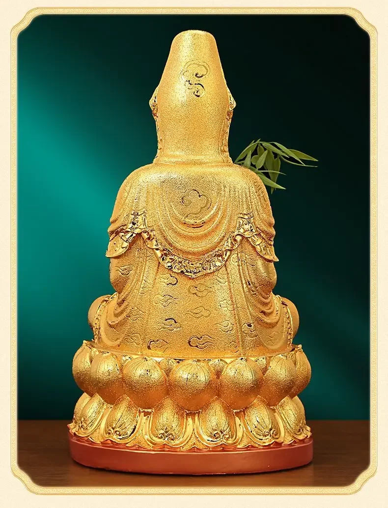 Feng Shui Resin Buddha Guanyin Bodhisattva Statue Decoration Home Living Statue