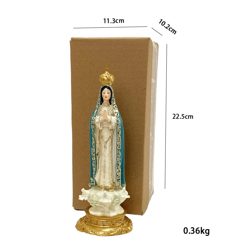 Catholic Statue Our Lady Of Fatima Statue Virgin MaryFigure For Home Tabletop Catholic Decor Statue Resin Figurine