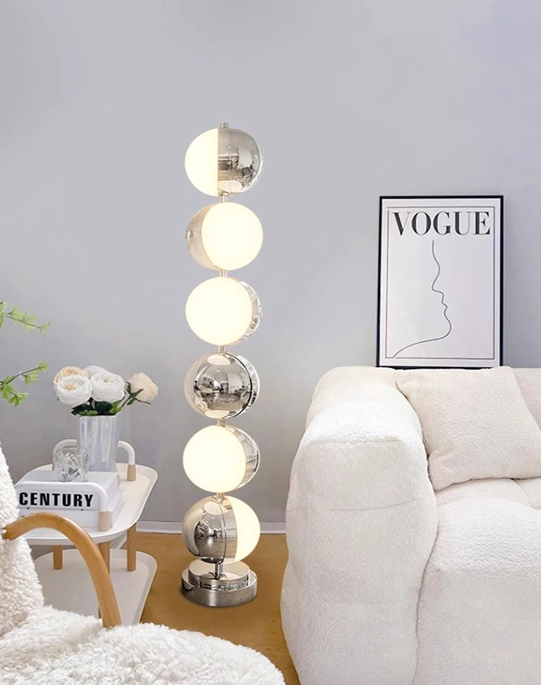 Modern minimalist LED floor lamp, living room, bedroom, study, Nordic Ins style creative remote control dimming vertical lamp