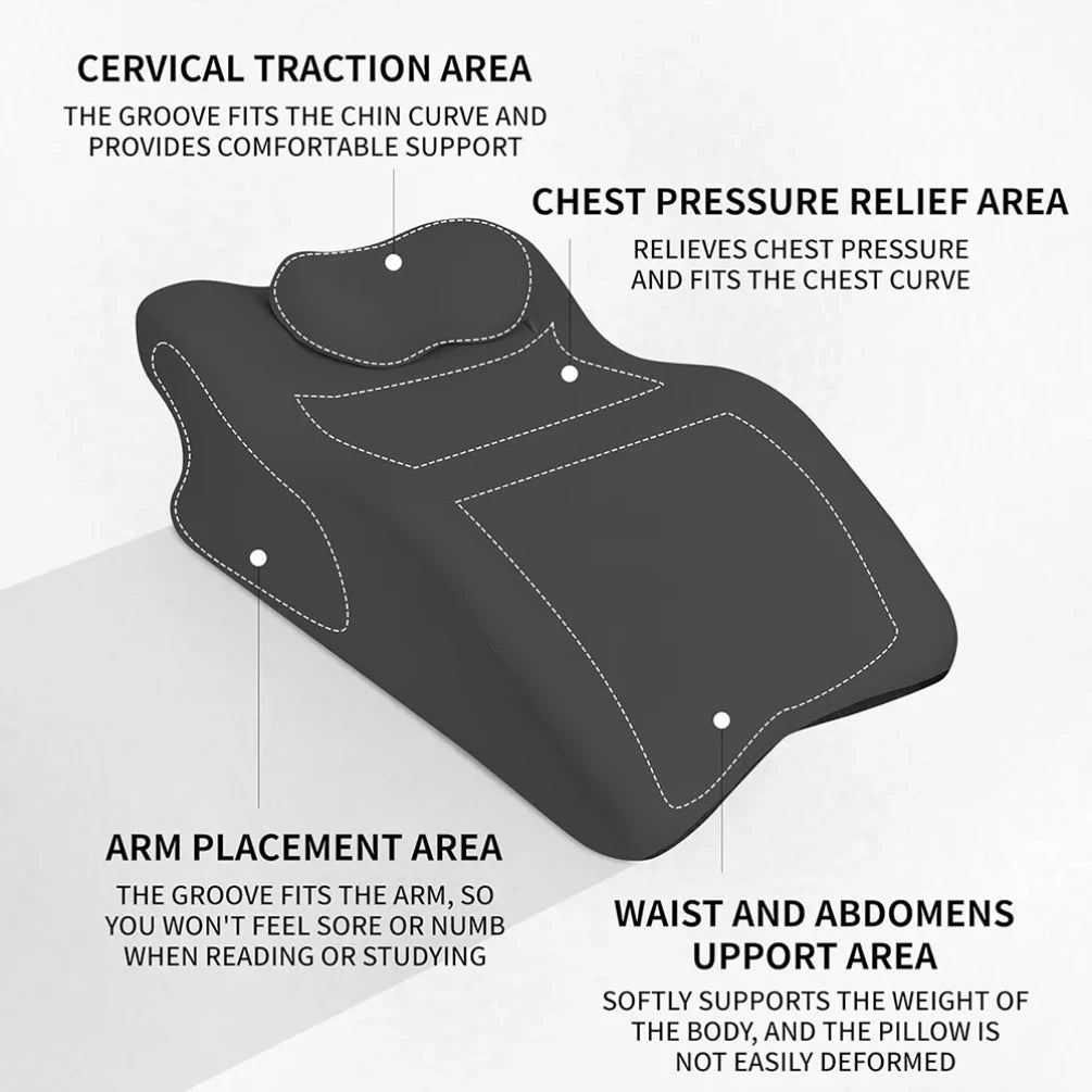 Bed Wedge Pillow for Acid Reflux or Sleeping with New Prone Position Ergonomic Pillow for Reading, Couple's Lying Pillow