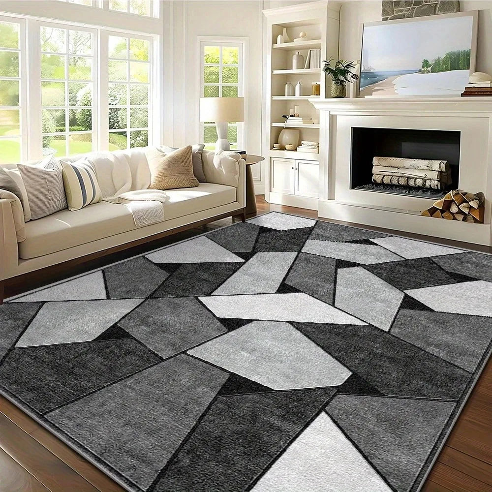 Modern Minimalist Rug - Stain-Resistant and Non-Slip Bedside Mat for Bedroom Living Room Sofa Rug Home Decor