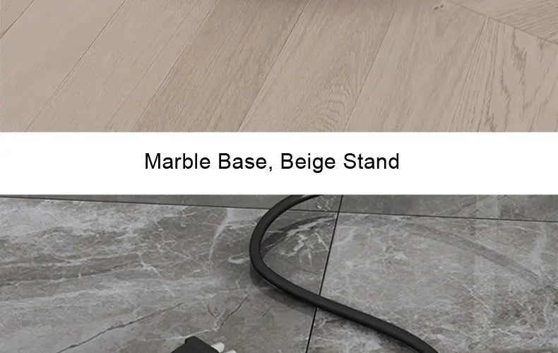 LED Tea Table Floor Lamp Living Room Decoration Bedroom Bedside Lighting Modern Marble Stand Light Black Beige E27