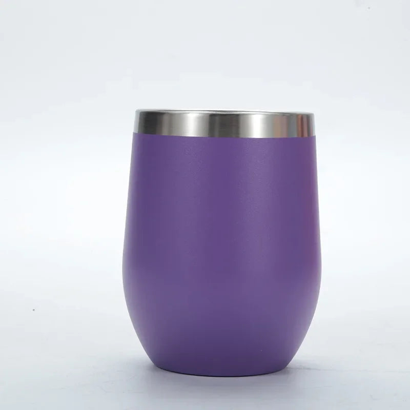 Stemless 12oz Insulated Wine Tumbler – Double-Wall Stainless Steel Travel Cup