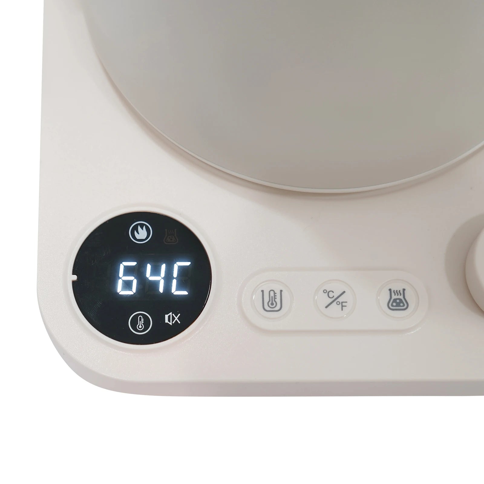 Electric Gooseneck Kettle for Coffee & Tea – 0.9L Stainless Steel Hot Water Kettle with LED Display (White)