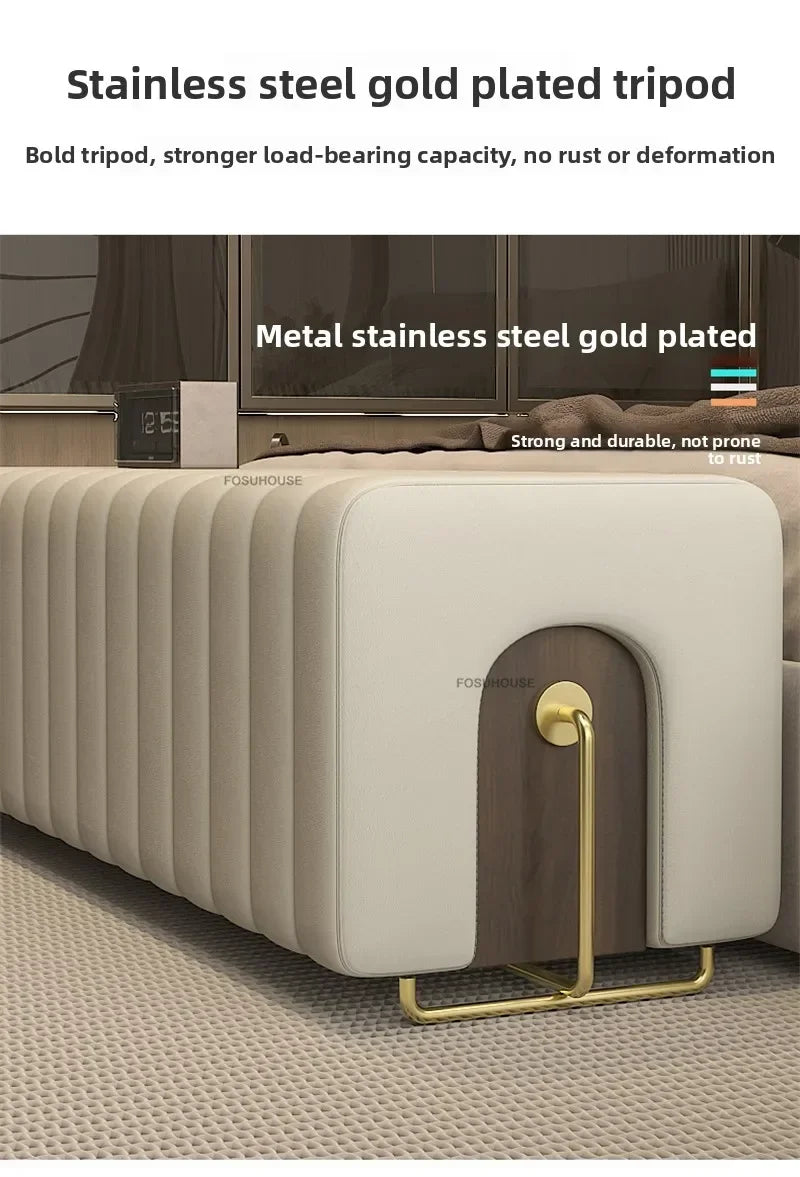 Nordic Luxury Hallway Ottoman Bench – Bedroom End & Shoe Cabinet Bench