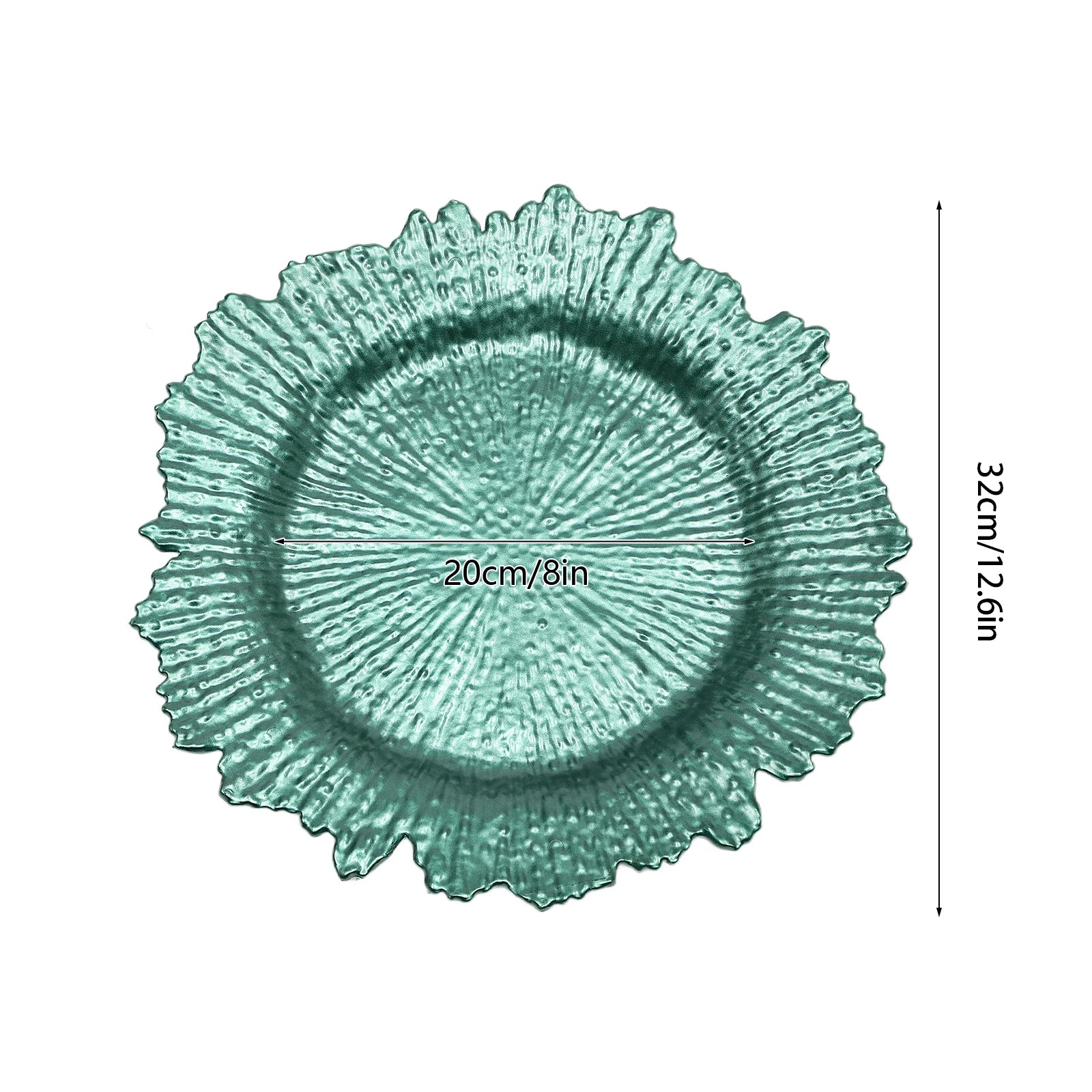 24-Piece 12.6″ Plastic Reef Charger Plates – Round Dinner Chargers (4 Colors)