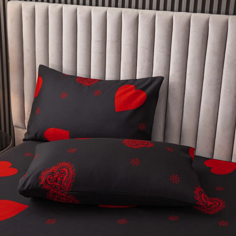 Kuup Love printed matte Duvet Cover Colored Bedding Set QUEEN Size Quilt Cover High Quality Skin Friendly Fabric Bedding Cover