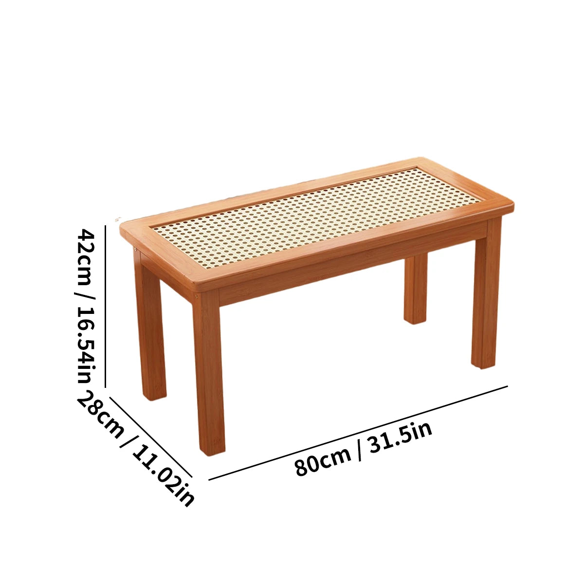 Multi-Use Bamboo Bench – Lightweight Long Seat for Home & Balcony