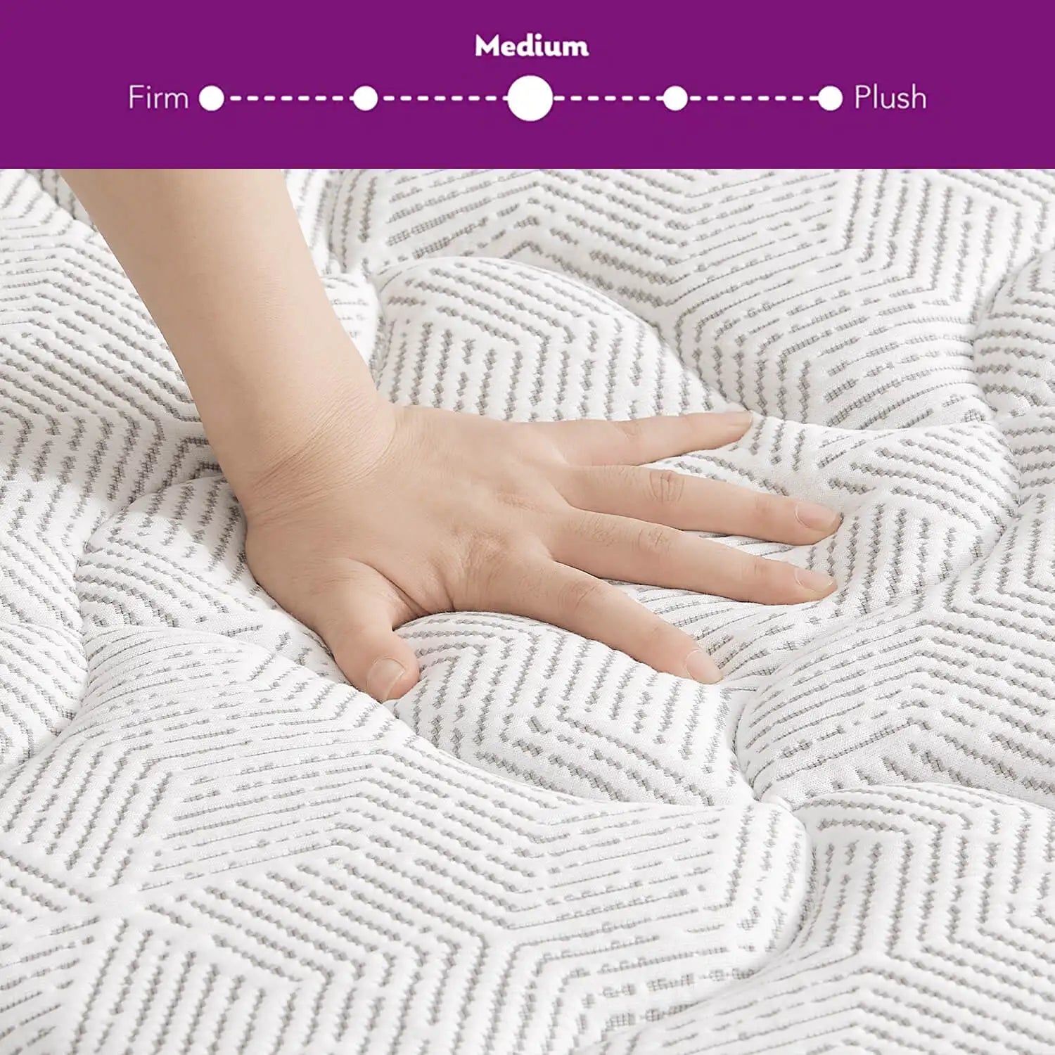 Queen Size Mattress in a Box, Pocket Springs for a Cool Sleep,Pressure Relief, Medium Firm Feel with Motion Isolation