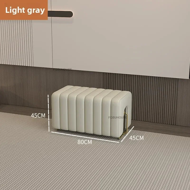 Nordic Luxury Hallway Ottoman Bench – Bedroom End & Shoe Cabinet Bench