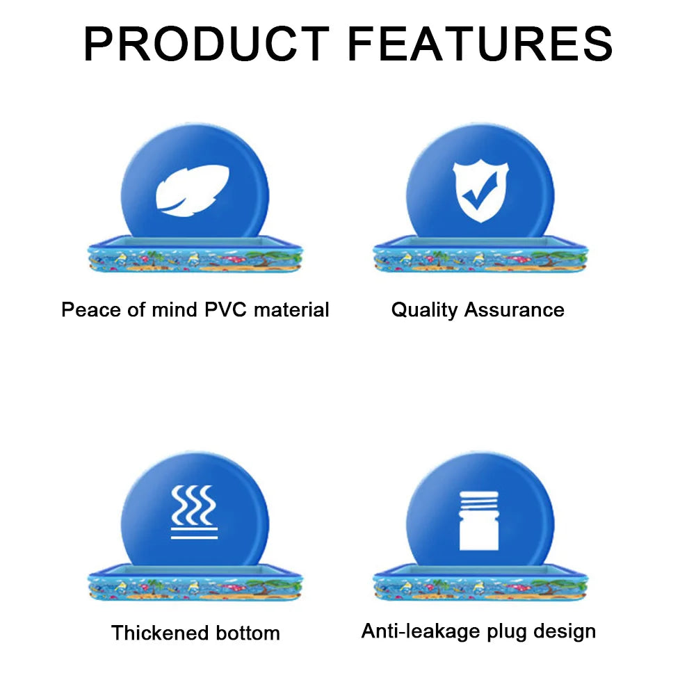 Inflatable PVC Framed Swimming Pool – Cartoon Pattern Toddler Pool