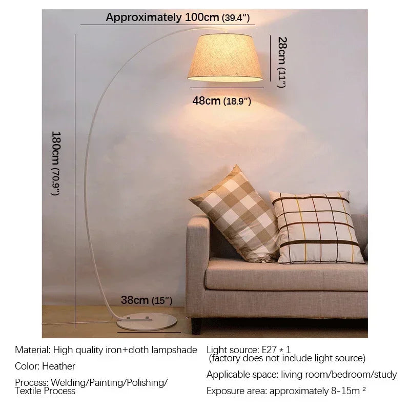 OULALA Nordic  Fishing Floor Lamp Modern Family Beside The Sofa LED Decorative Standing Light