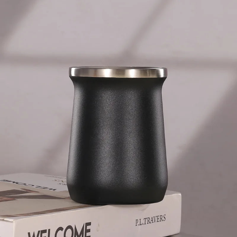South American Style Double-Wall Yerba Mate Cup – 8oz / 240ml Insulated Flask