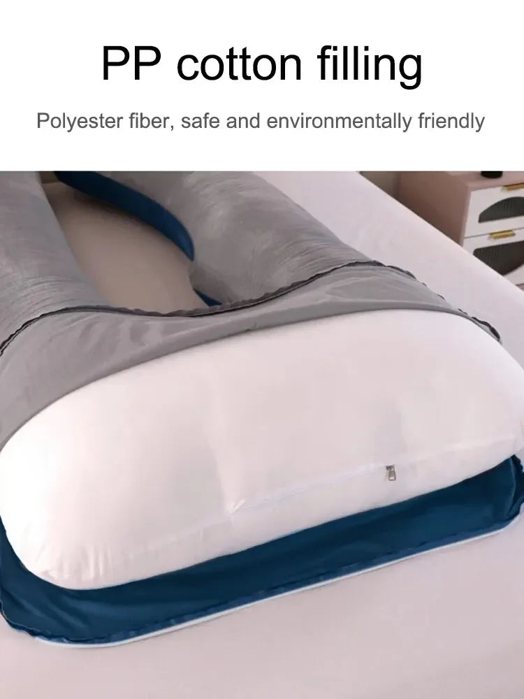 Multifunctional Pregnant Women's Pillow Side Lying Pillow Pure Cotton Detachable and Washable U-shaped Napping Pillow Cushion