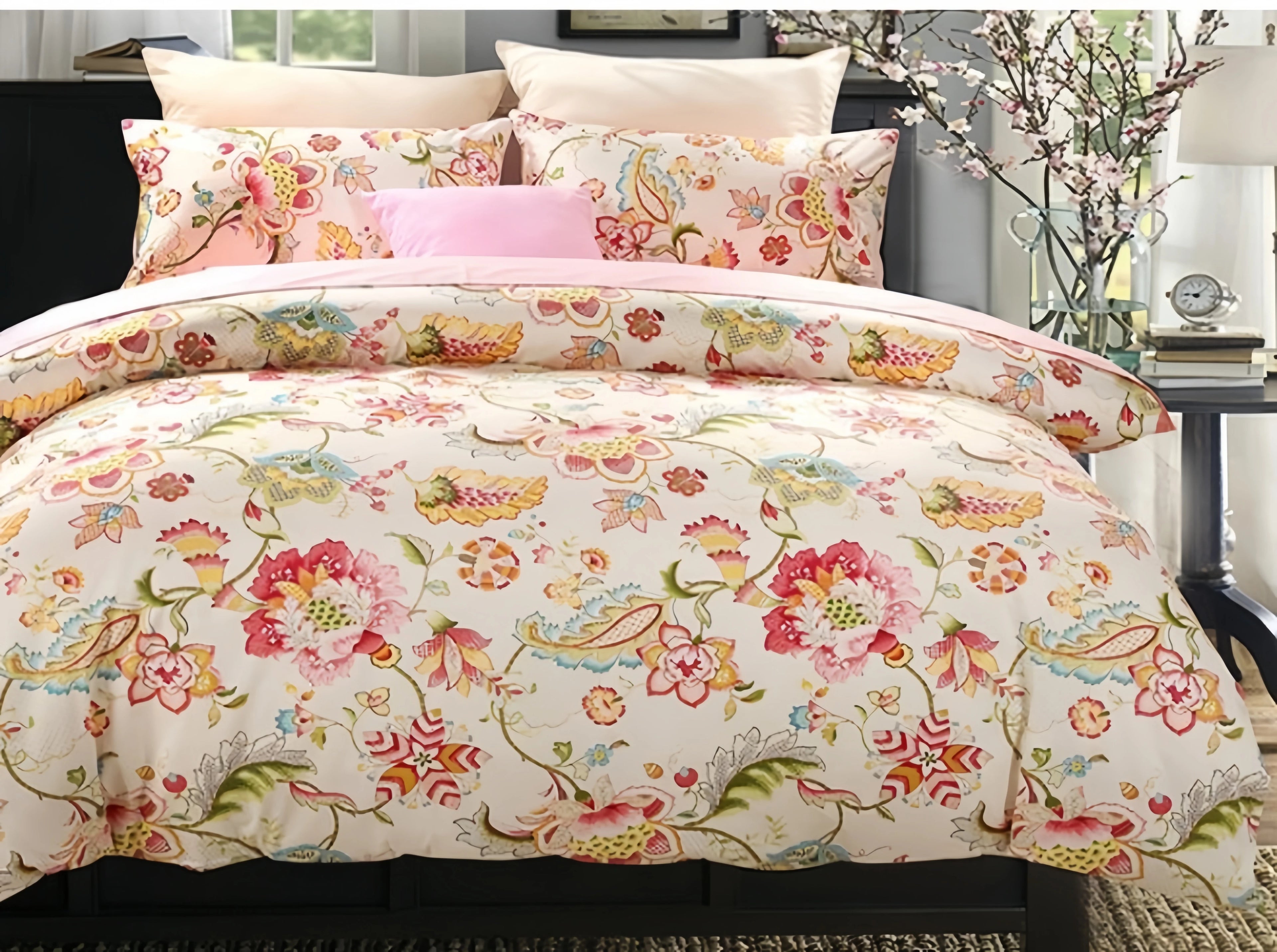 US Size Print Egyptian Cotton Bed Sheets Set, 100% Egyptian Cotton, North American country style,  Customize Size 11  To 20