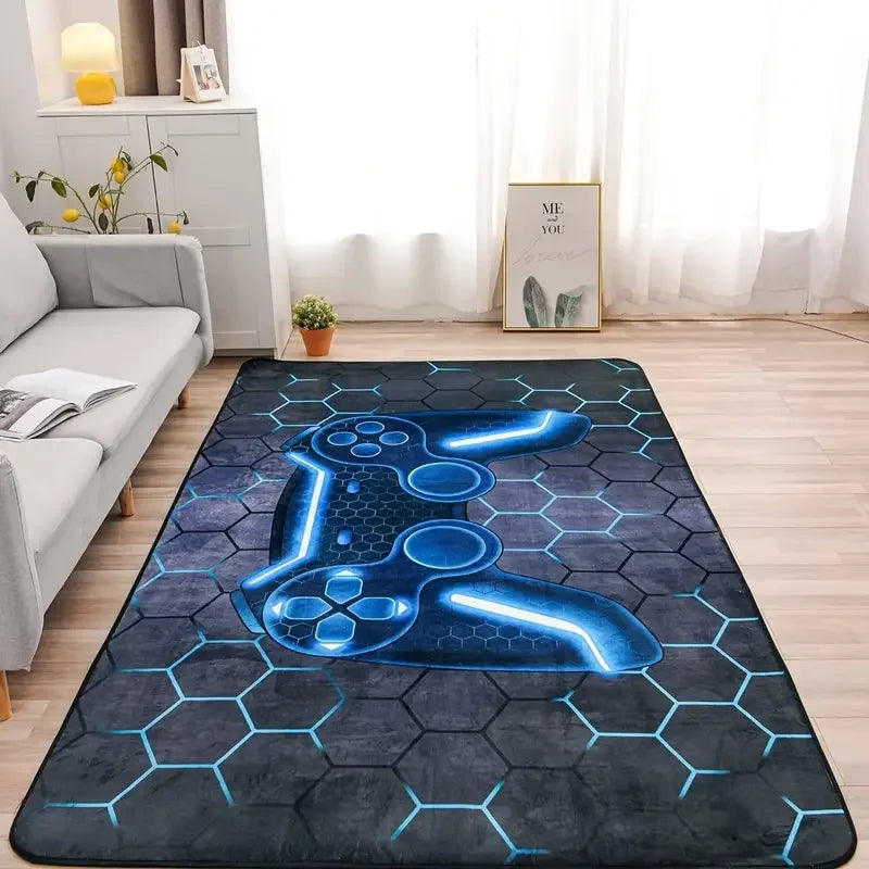 1pcs 3D Geometric Carpet Game Room Colorful Gamepad Carpets Home Play Gaming Room Decor Livingroom Bedroom Teens E-Sport Rug