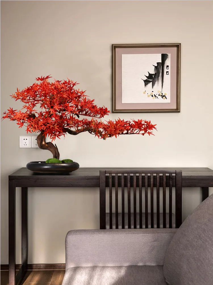 Simulation Welcome Pine Landscaping Decorations, Green Plant Bonsai Ornaments, Home, Living Room, Hotel, Porch Decoration