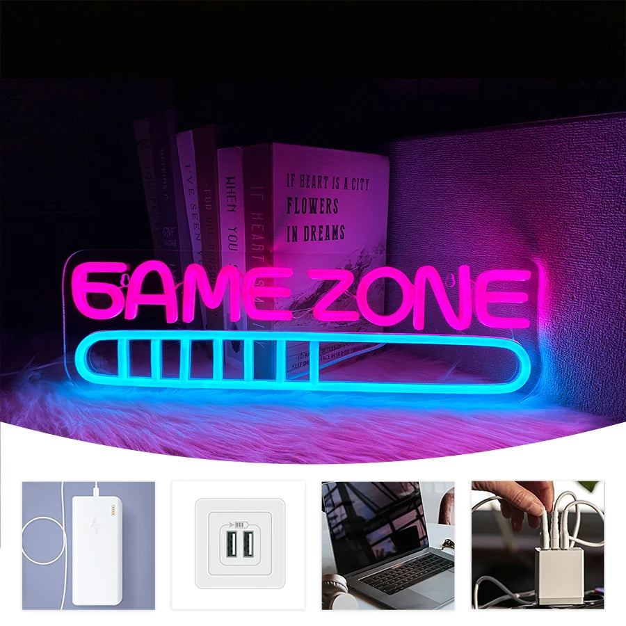 Arcade Led Neon Sign, Retro Arcade Icon, Used For Bedroom, Game Room, Man Cave Decor, The Best Arcade Gift For Teenage Boys.