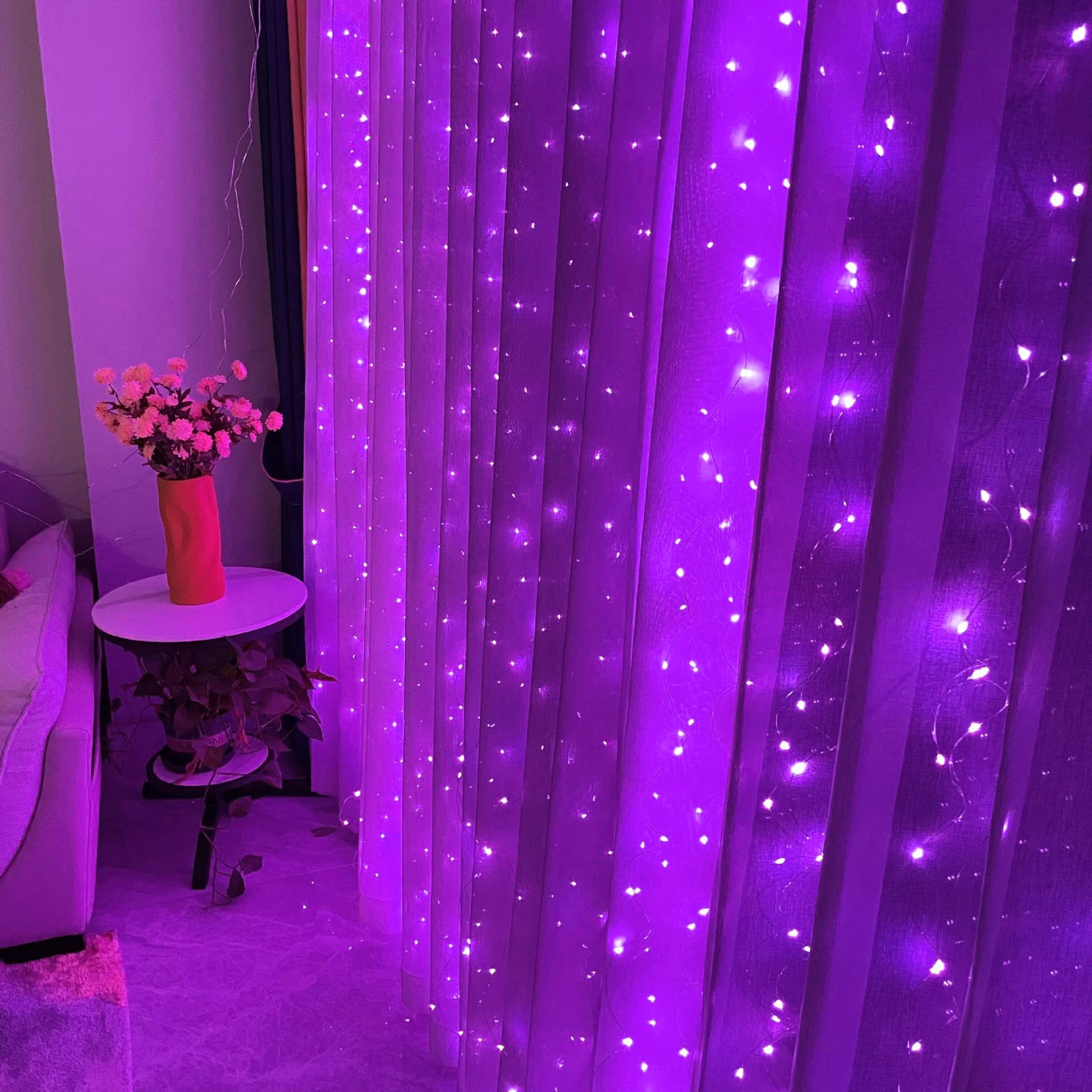 USB LED Curtain String Lights with Remote Control Bedroom Holiday Wedding Birthday Christmas Decor LED Fairy Garland Lamp