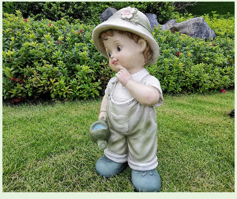 Outdoor Cartoon Garden in the Courtyard, Display Decorations, Landscape Sculpture, Resin Crafts