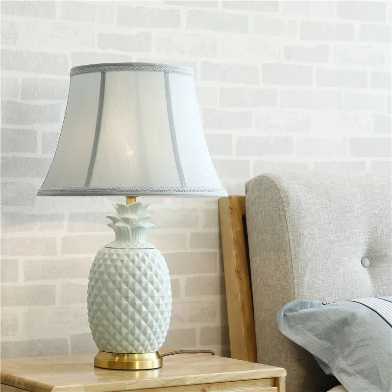 Hongcui Ceramic Table Lamps Desk Lights Luxury Modern Contemporary Fabric for Foyer Living Room Office Creative Bed Room Hotel