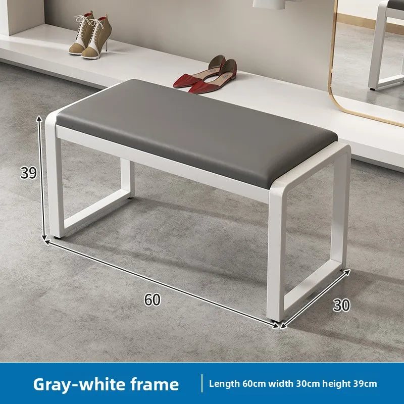 Light Luxury Square Stool Bench – Shoe Changing & Fitting Room Stool