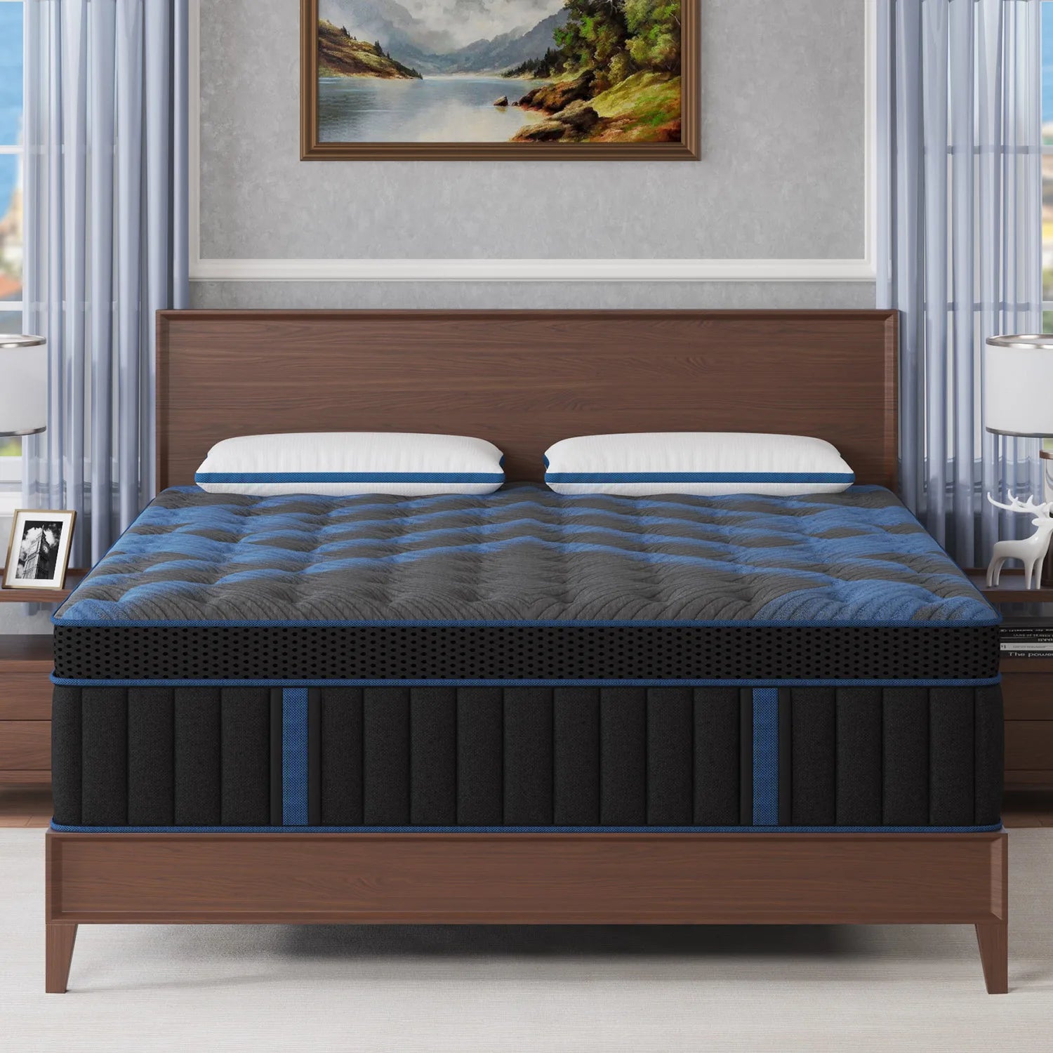 12" Queen Size Mattress Gel Memory Foam Hybrid Pocket Spring Bed Mattress In A Box, Medium Firm Motion Isolation