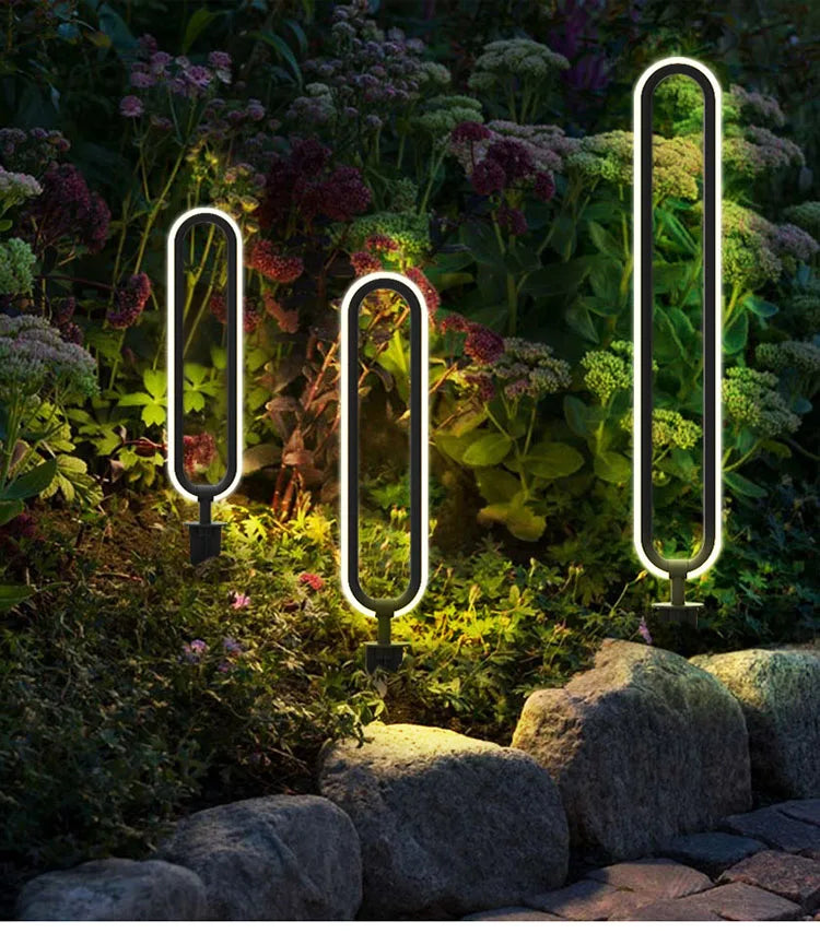 Outdoor LED Lawn Lamp AC110V 220V Waterproof Minimalist Round Street Light For Courtyard Villa Landscape Path Garden Lighting