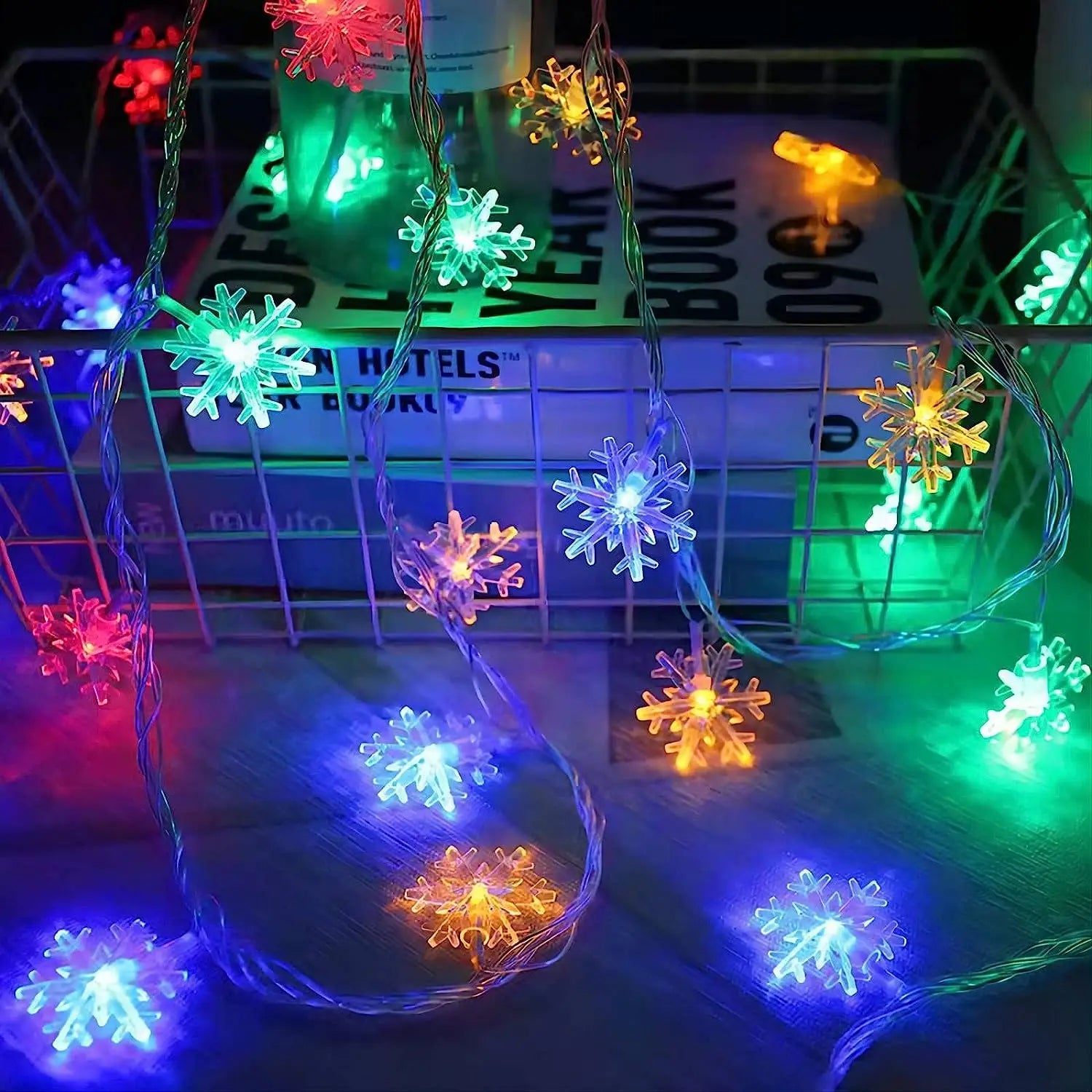 Snowflake LED String Fairy Light Garland Home Christmas Lights Wedding Decor Christmas Decor for Home Navidad Party Decoration