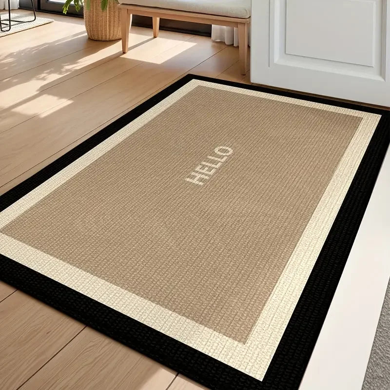 VIKAMA Absorbent Non-Slip Doormat Entry Floor Mat European-Style Simple Entry Door Wear-Resistant Rub-Resistant Doormat